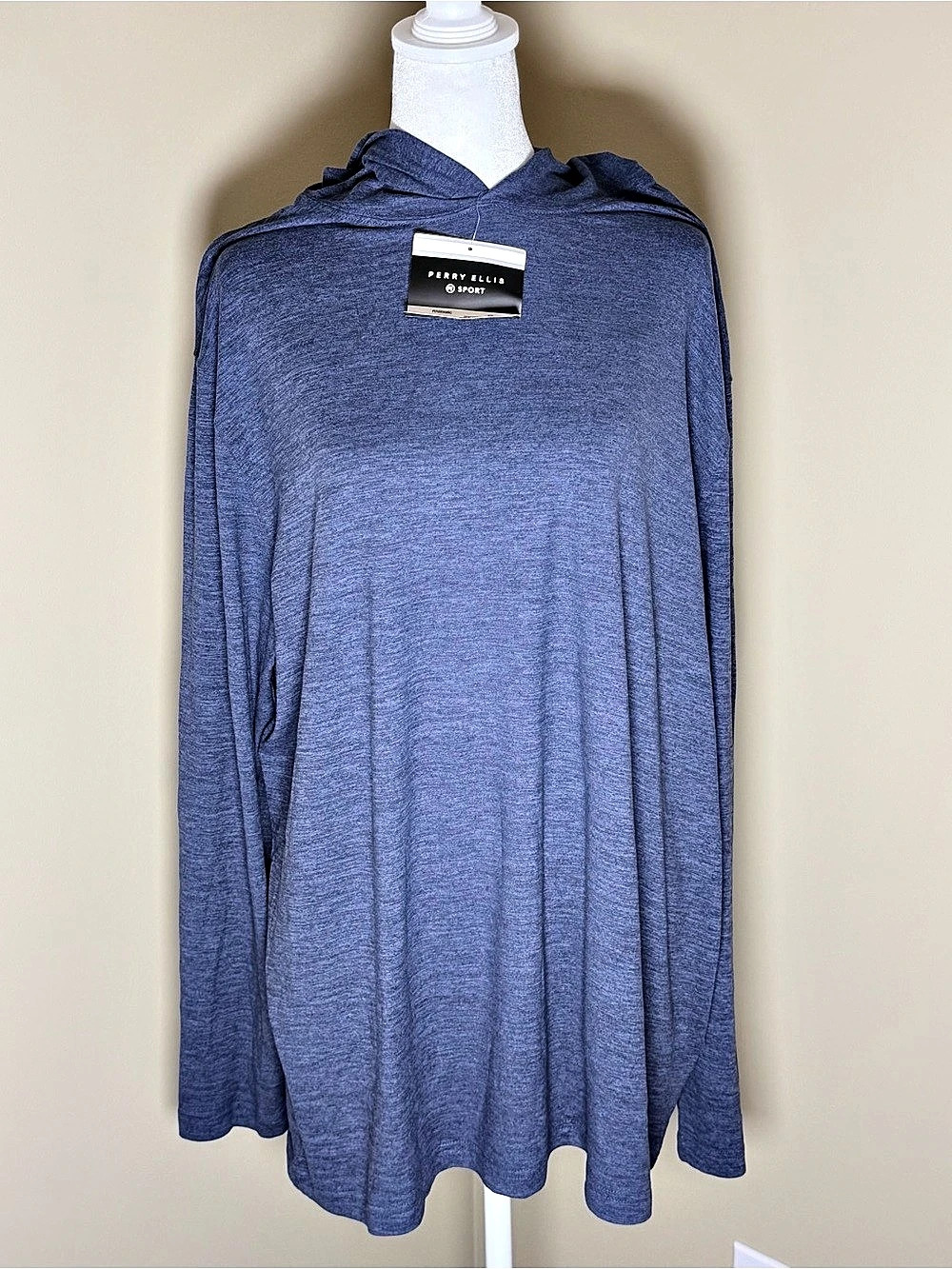 Perry Ellis Sport Long Sleeve Hooded Tee
